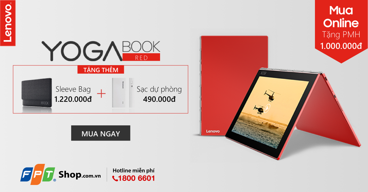 Lenovo Yoga Book Red giảm 1 triệu