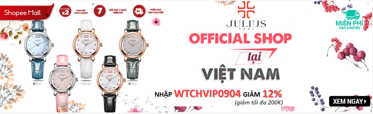 Đồng hồ chính hãng Julius - Giảm đến 30% - Thanh lịch, sang trọng