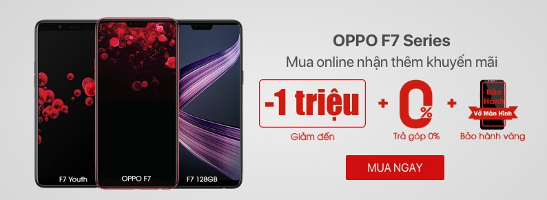 Oppo F7 Series mua online nhận thêm khuyến mãi