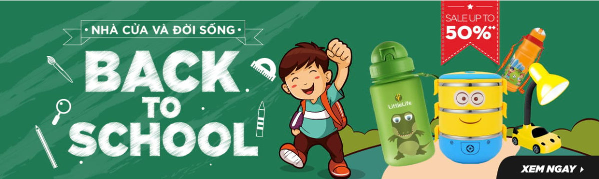 Back to school - Đèn bàn, bình nước, hộp cơm theo trẻ cắp sách đến trường - giảm đến 50%++